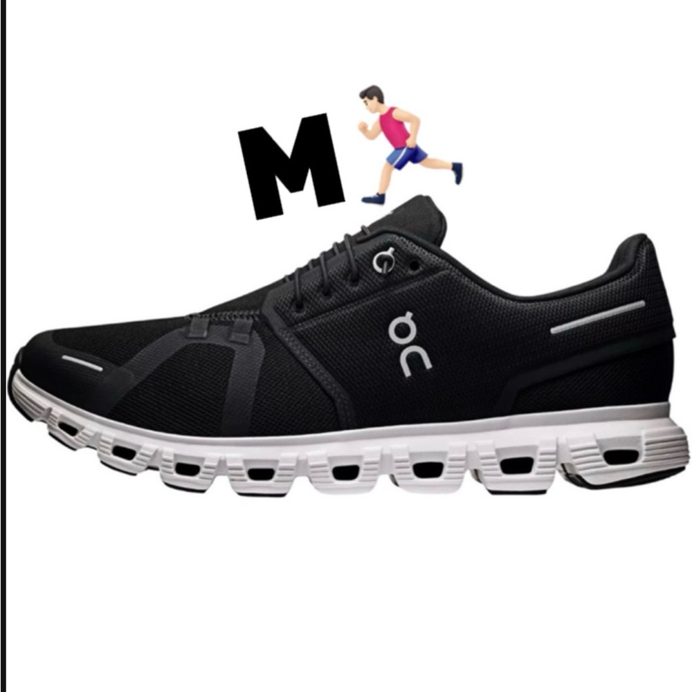 On Running Cloud 6 MEN’S Black/White Sneakers 🏃‍♂️🏃‍♀️ SIZE 11